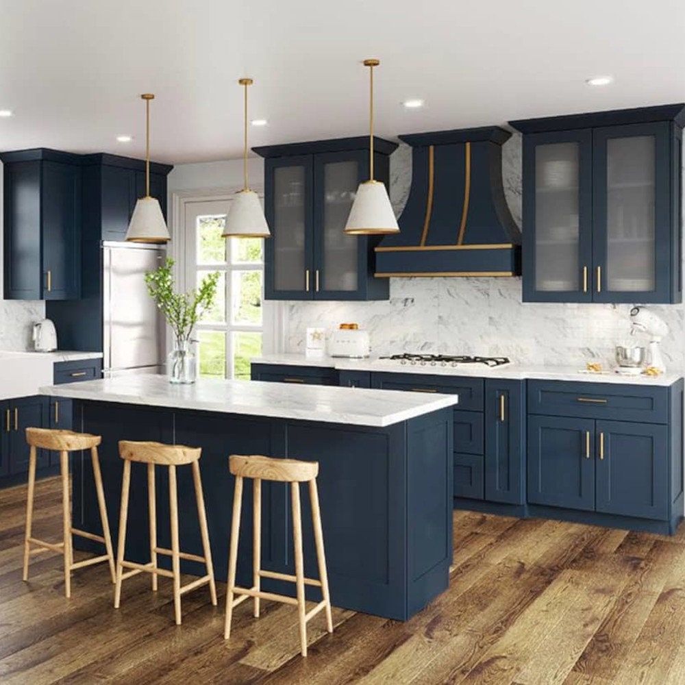 Navy Blue kitchen cabinets